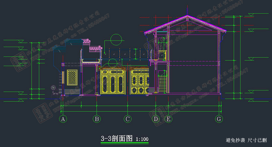 徽派農(nóng)村中式建筑設(shè)計(jì)案例