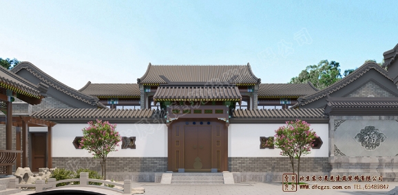 仿古中式建筑效果圖